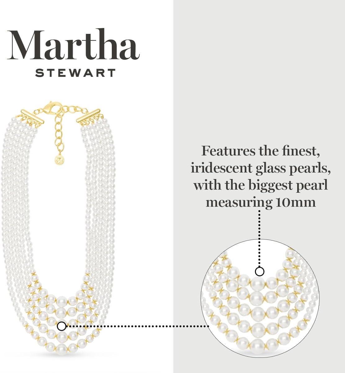 imageMartha Stewart Five Strand Pearl Necklace In Gold For Women