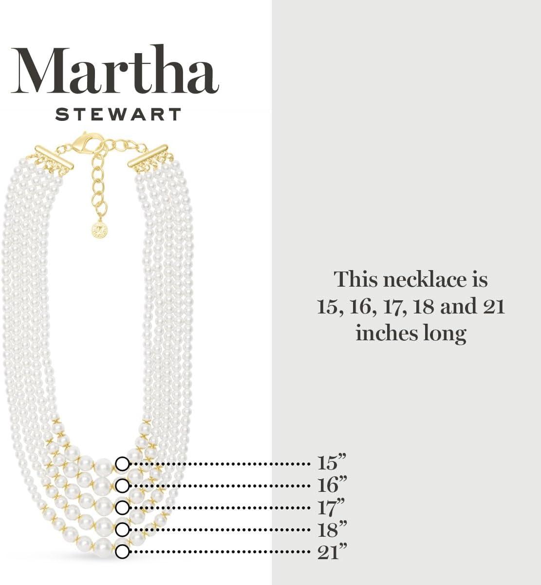 imageMartha Stewart Five Strand Pearl Necklace In Gold For Women