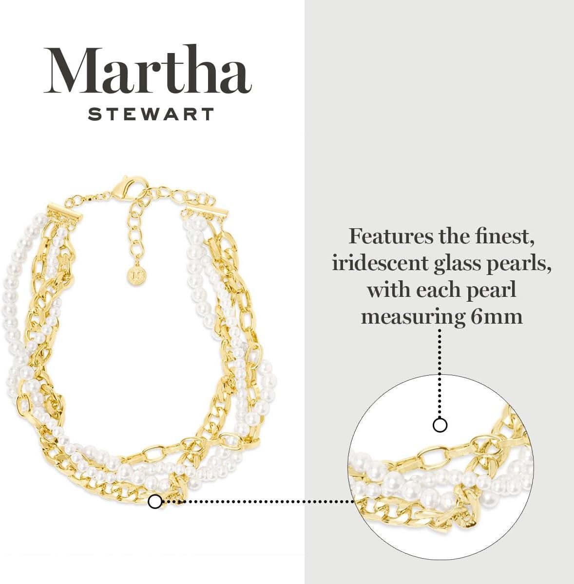 imageMartha Stewart Four Twisted Strand Pearl and Chain Necklace In Gold For Women