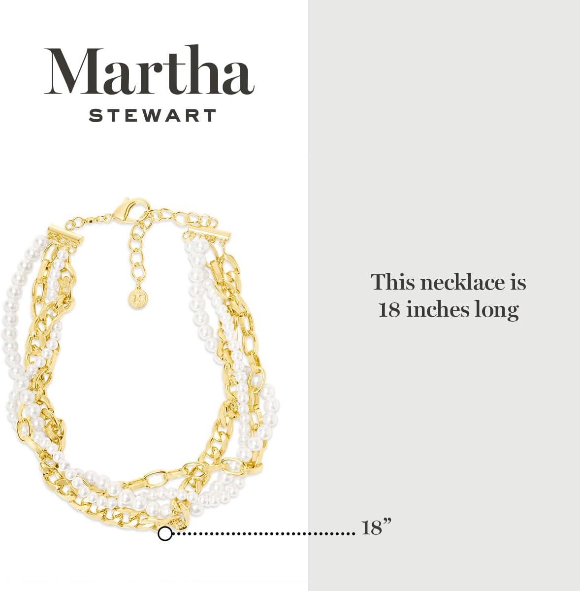 imageMartha Stewart Four Twisted Strand Pearl and Chain Necklace In Gold For Women