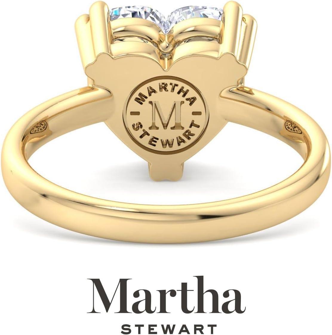 imageMartha Stewart Heart Shape Lab Grown Diamond Solitaire Ring Diamond Engagement Ring in 14 Karat Goldyellowgold