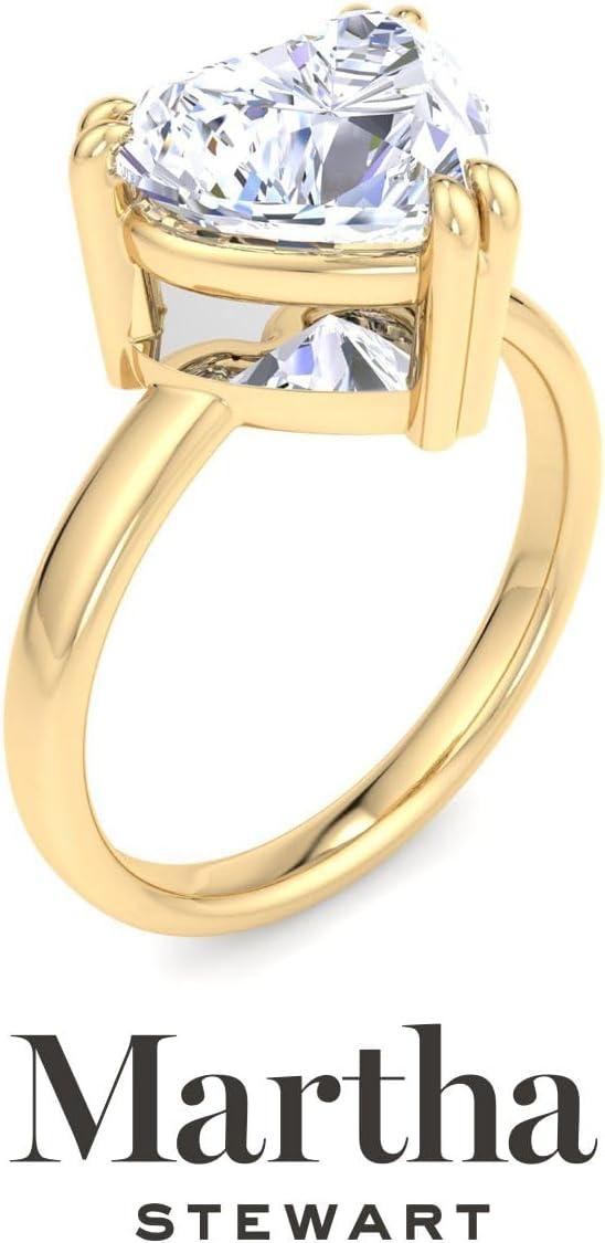imageMartha Stewart Heart Shape Lab Grown Diamond Solitaire Ring Diamond Engagement Ring in 14 Karat Goldyellowgold