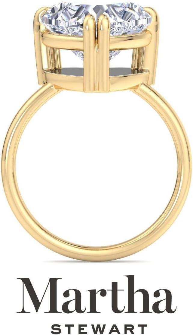 imageMartha Stewart Heart Shape Lab Grown Diamond Solitaire Ring Diamond Engagement Ring in 14 Karat Goldyellowgold