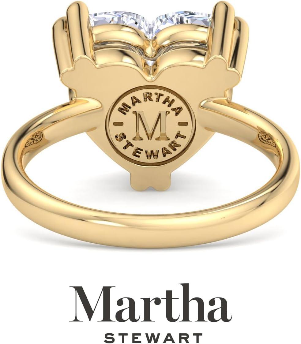 imageMartha Stewart Heart Shape Lab Grown Diamond Solitaire Ring Diamond Engagement Ring in 14 Karat Goldyellowgold