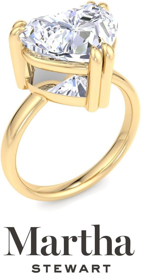 imageMartha Stewart Heart Shape Lab Grown Diamond Solitaire Ring Diamond Engagement Ring in 14 Karat Goldyellowgold