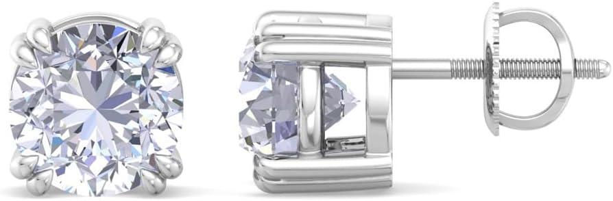 imageMartha Stewart Lab Grown Diamond Stud Earrings in 14 Karat Gold Lab Grown Diamond Earrings for Womenwhitegold