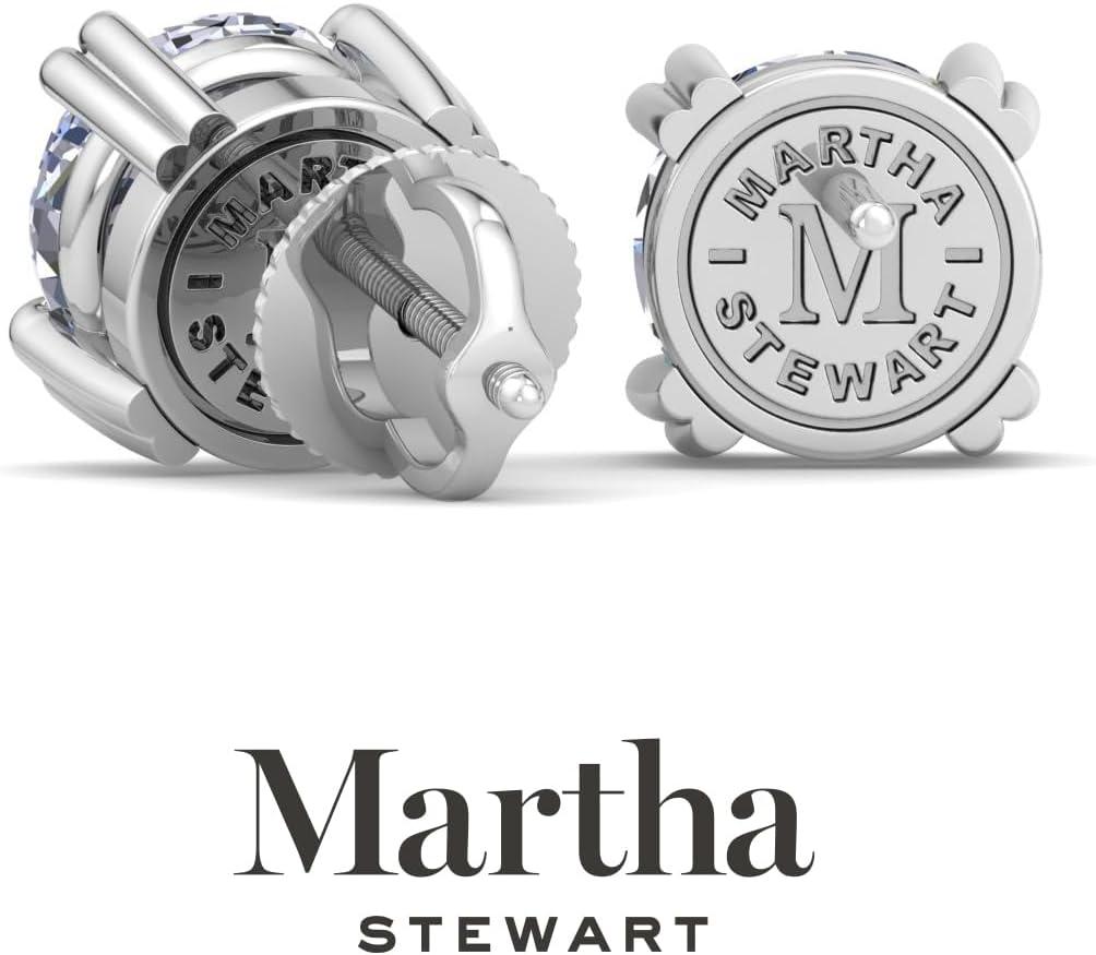 imageMartha Stewart Lab Grown Diamond Stud Earrings in 14 Karat Gold Lab Grown Diamond Earrings for Womenwhitegold