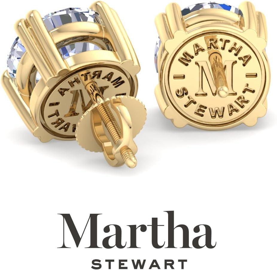 imageMartha Stewart Lab Grown Diamond Stud Earrings in 14 Karat Gold Lab Grown Diamond Earrings for Womenyellowgold