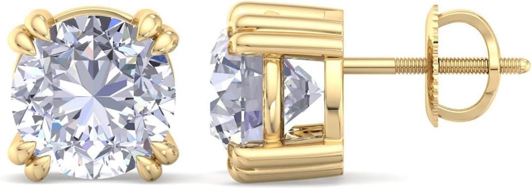 imageMartha Stewart Lab Grown Diamond Stud Earrings in 14 Karat Gold Lab Grown Diamond Earrings for Womenyellowgold