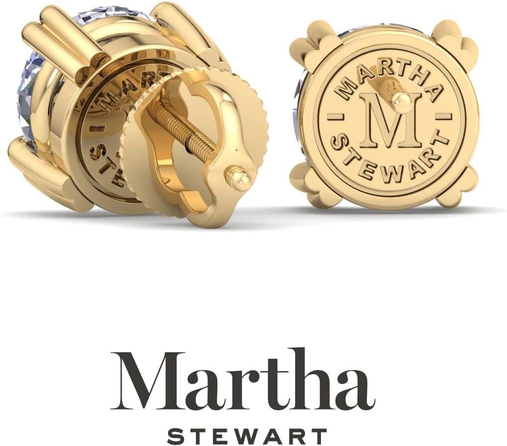 imageMartha Stewart Lab Grown Diamond Stud Earrings in 14 Karat Gold Lab Grown Diamond Earrings for Womenyellowgold
