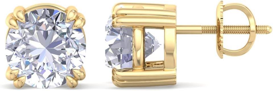 imageMartha Stewart Lab Grown Diamond Stud Earrings in 14 Karat Gold Lab Grown Diamond Earrings for Womenyellowgold