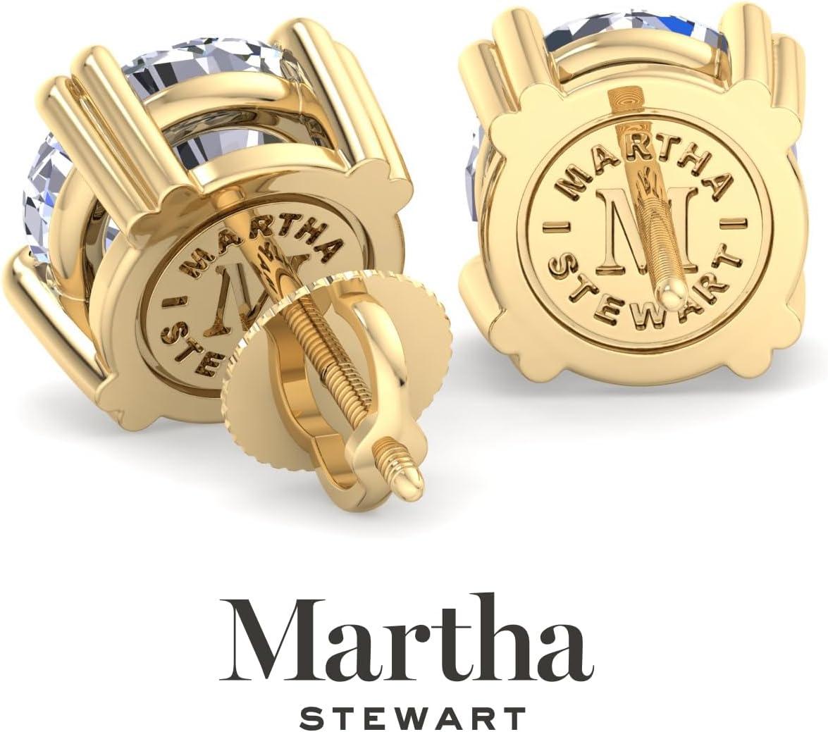 imageMartha Stewart Lab Grown Diamond Stud Earrings in 14 Karat Gold Lab Grown Diamond Earrings for Womenyellowgold