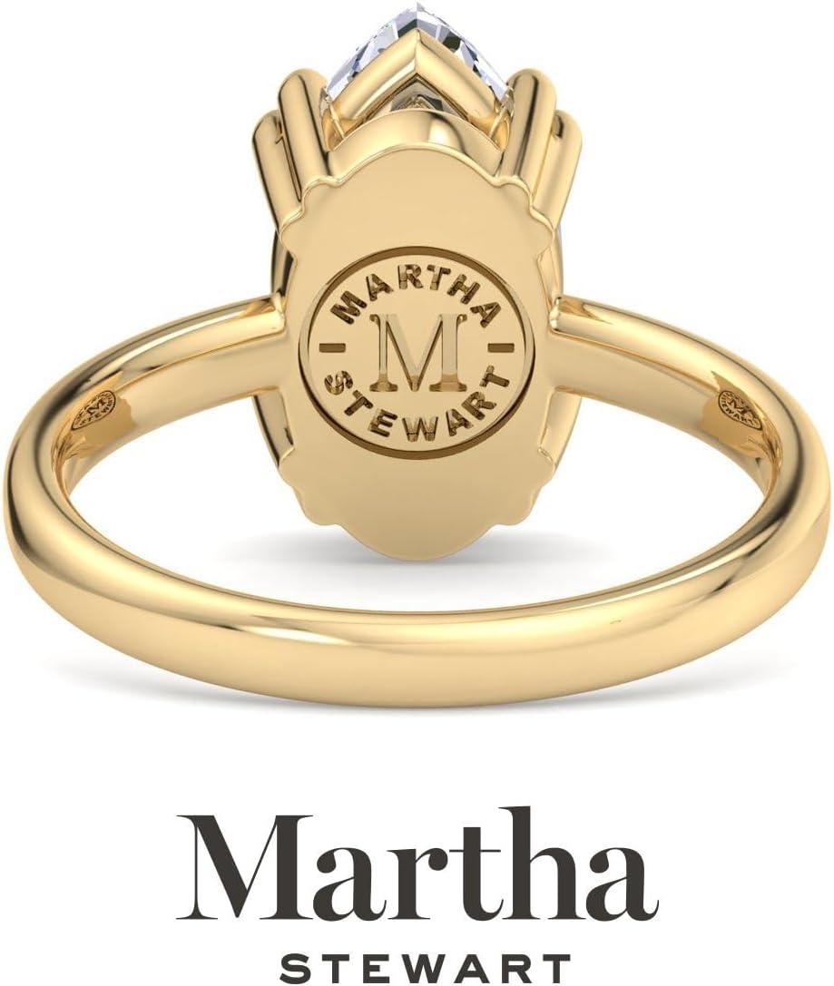imageMartha Stewart Marquise Shape Lab Grown Diamond Solitaire Ring Diamond Engagement Ring in 14 Karat Goldyellowgold