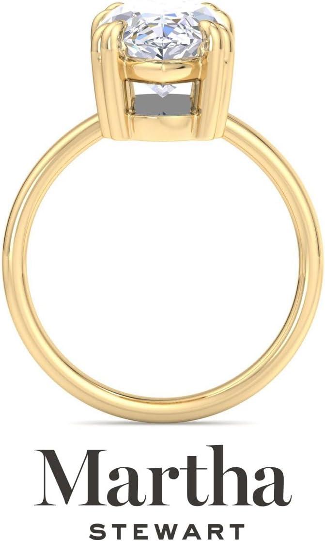 imageMartha Stewart Marquise Shape Lab Grown Diamond Solitaire Ring Diamond Engagement Ring in 14 Karat Goldyellowgold