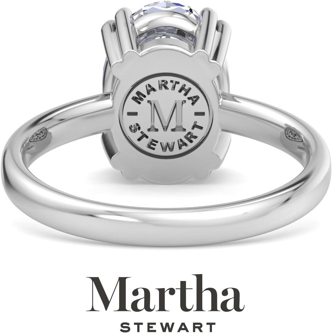imageMartha Stewart Oval Shape Lab Grown Diamond Solitaire Ring Diamond Engagement Ring in 14 Karat Goldwhitegold