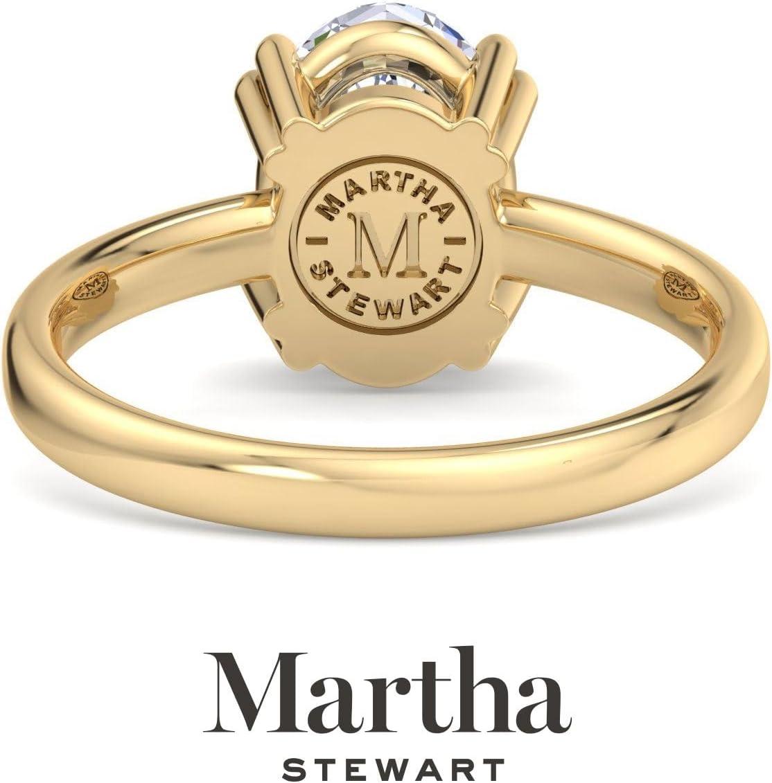 imageMartha Stewart Oval Shape Lab Grown Diamond Solitaire Ring Diamond Engagement Ring in 14 Karat Goldyellowgold