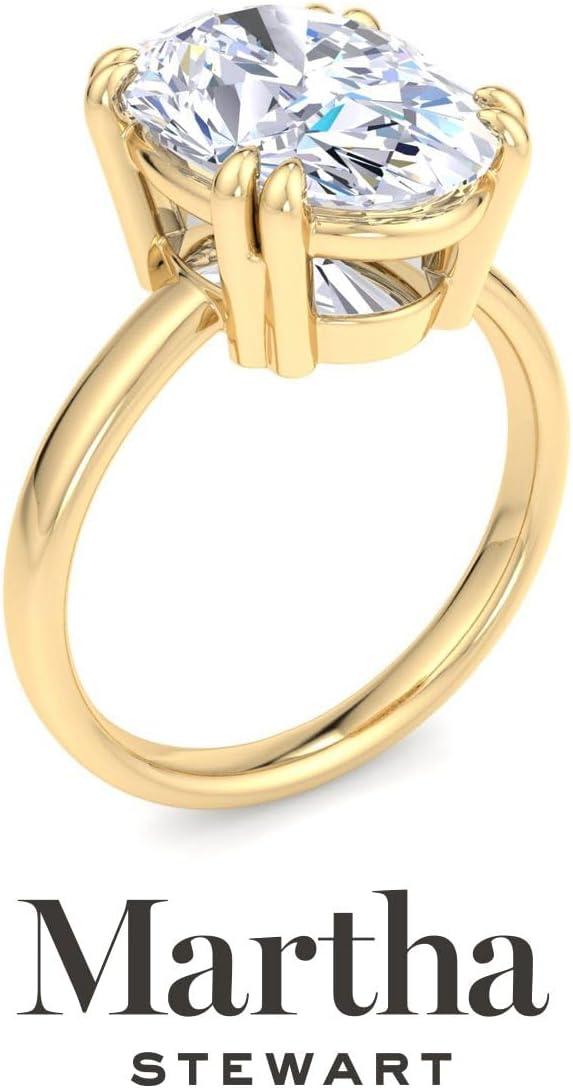 imageMartha Stewart Oval Shape Lab Grown Diamond Solitaire Ring Diamond Engagement Ring in 14 Karat Goldyellowgold