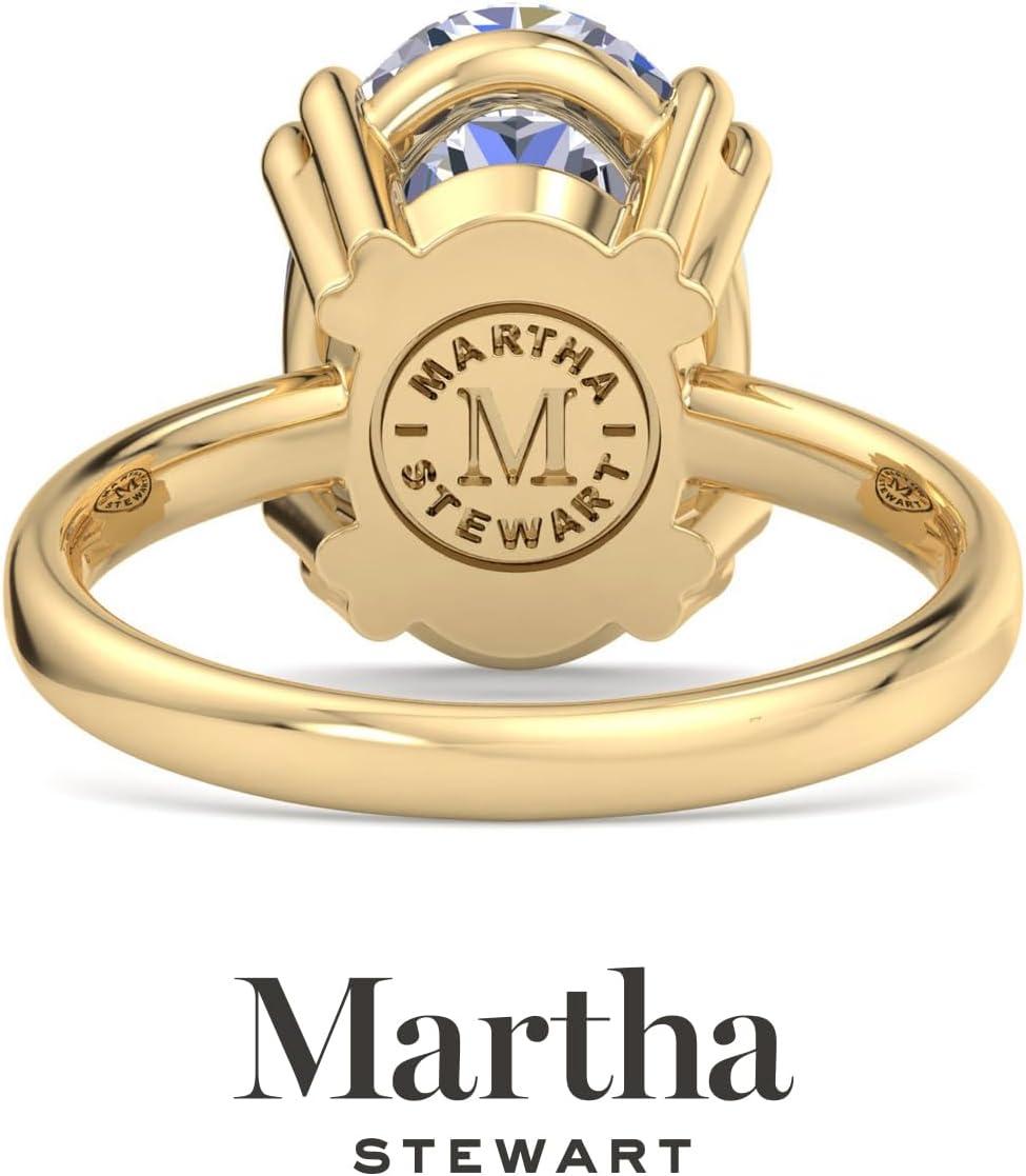 imageMartha Stewart Oval Shape Lab Grown Diamond Solitaire Ring Diamond Engagement Ring in 14 Karat Goldyellowgold