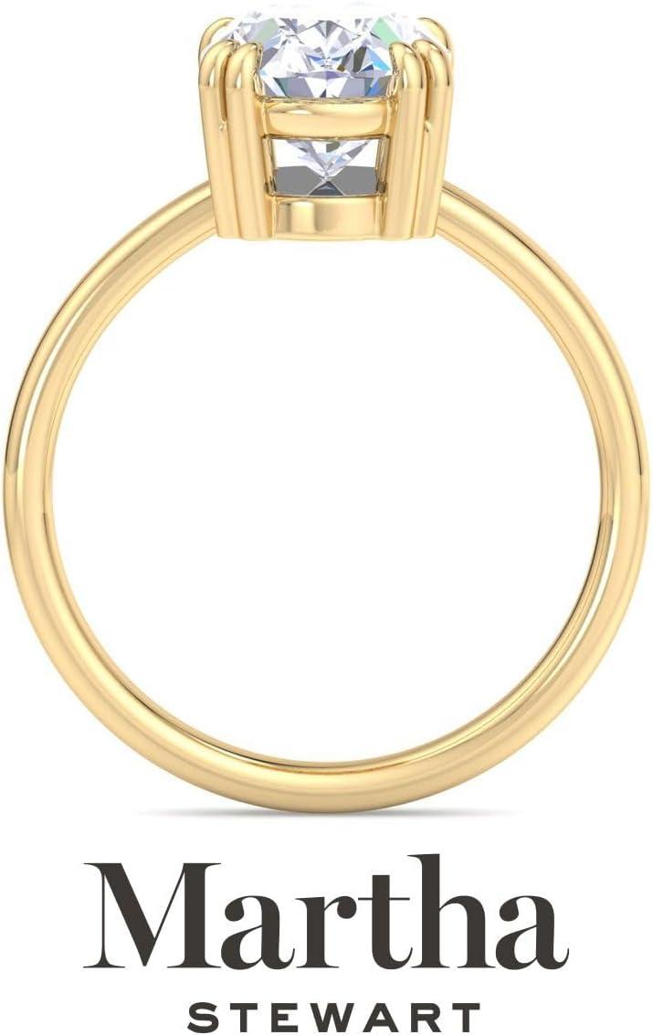 imageMartha Stewart Oval Shape Lab Grown Diamond Solitaire Ring Diamond Engagement Ring in 14 Karat Goldyellowgold