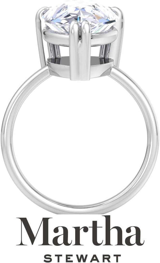 imageMartha Stewart Pear Shape Lab Grown Diamond Solitaire Ring Diamond Engagement Ring in 14 Karat Goldwhitegold