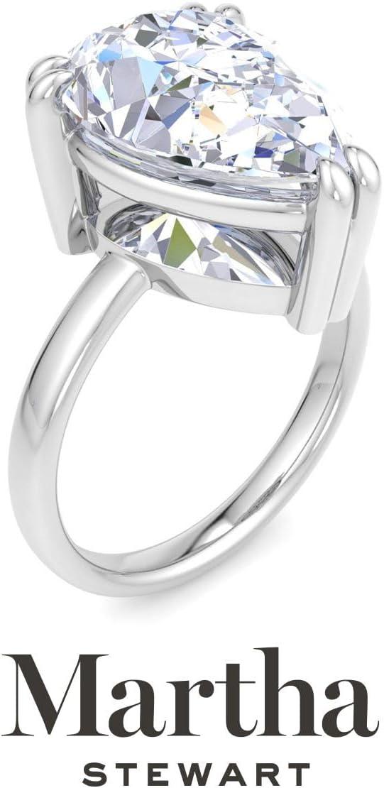 imageMartha Stewart Pear Shape Lab Grown Diamond Solitaire Ring Diamond Engagement Ring in 14 Karat Goldwhitegold