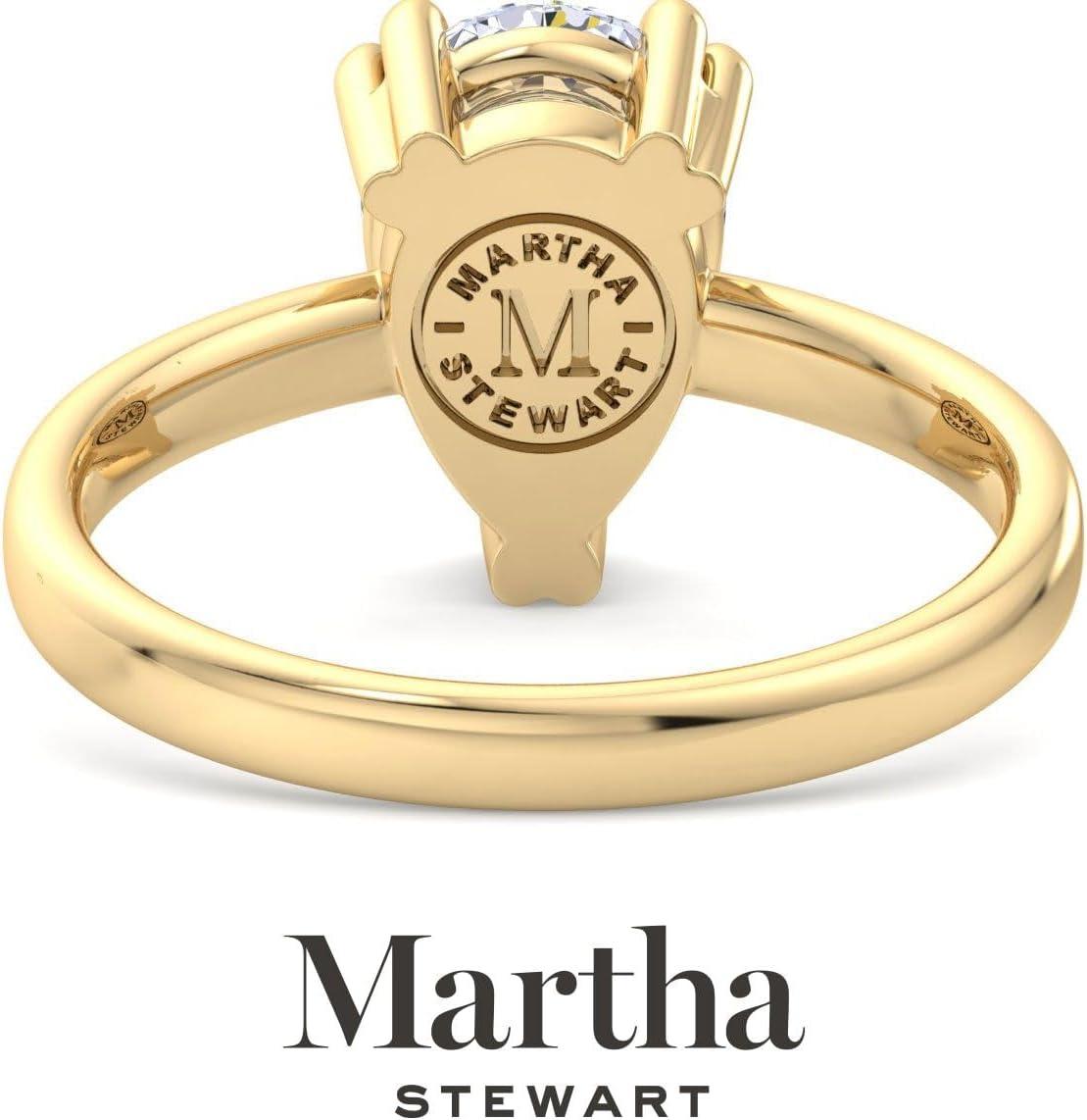 imageMartha Stewart Pear Shape Lab Grown Diamond Solitaire Ring Diamond Engagement Ring in 14 Karat Goldyellowgold