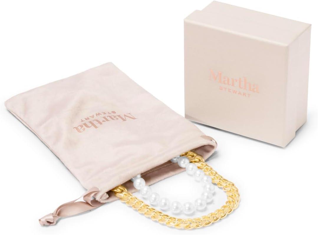 imageMartha Stewart Pearl and Curb Chain Necklace In Gold 24 Inches For Women