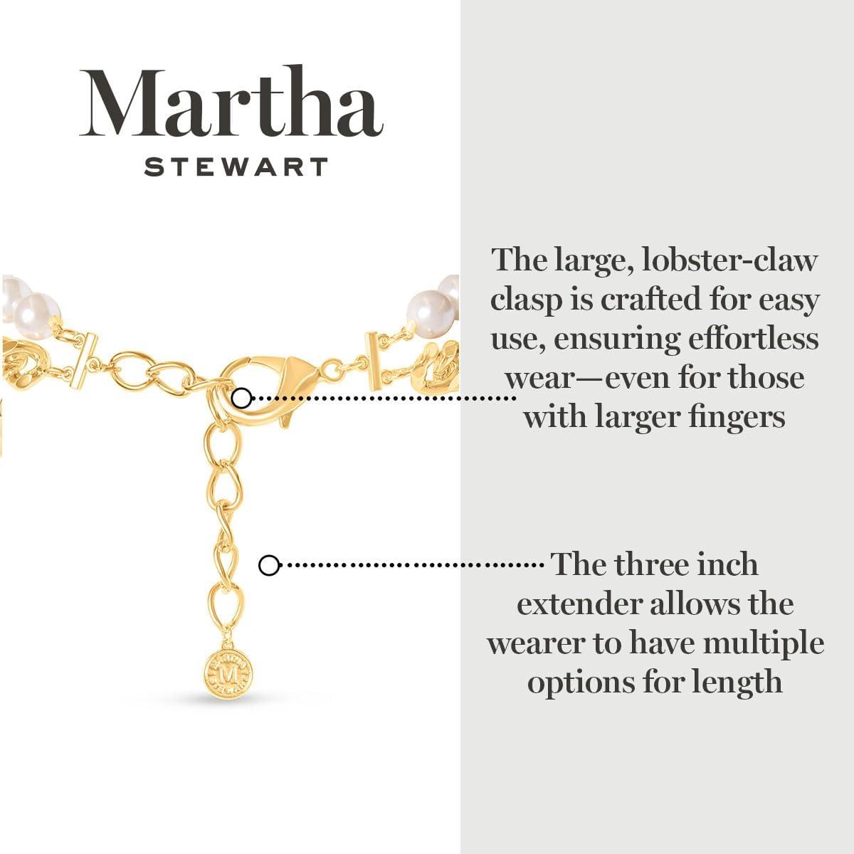 imageMartha Stewart Pearl and Curb Chain Necklace In Gold 24 Inches For Women