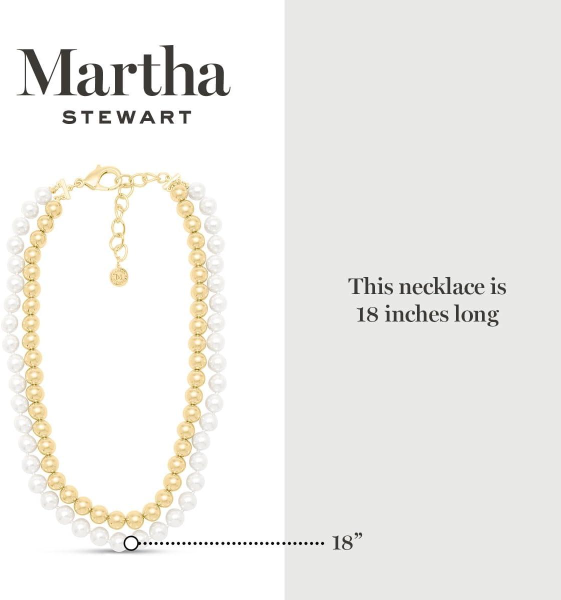 imageMartha Stewart Pearl and Gold Ball Necklace In Gold For Women