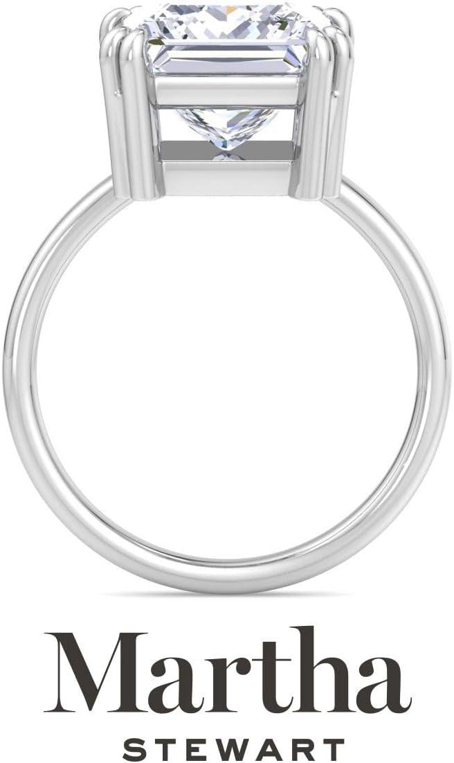 imageMartha Stewart Princess Cut Shape Lab Grown Diamond Solitaire Ring Diamond Engagement Ring in 14 Karat Goldwhitegold