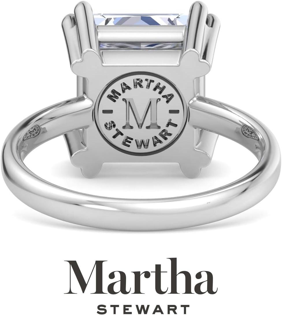 imageMartha Stewart Princess Cut Shape Lab Grown Diamond Solitaire Ring Diamond Engagement Ring in 14 Karat Goldwhitegold