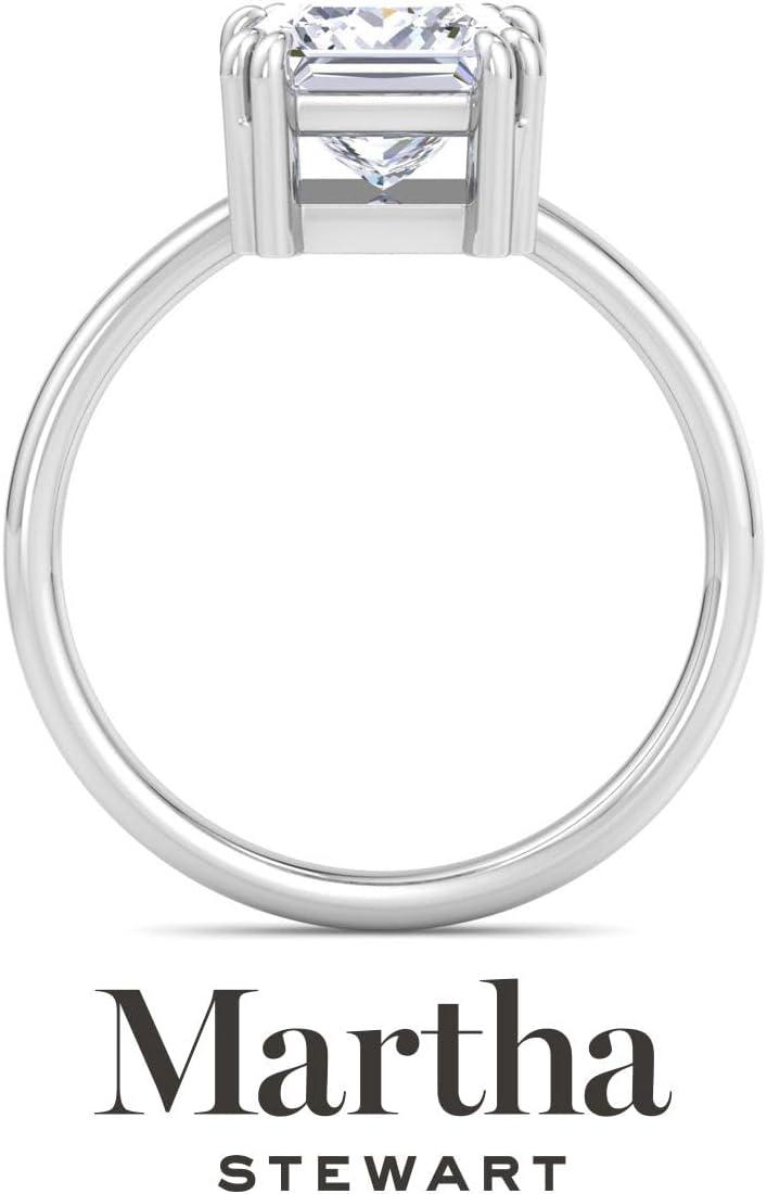 imageMartha Stewart Princess Cut Shape Lab Grown Diamond Solitaire Ring Diamond Engagement Ring in 14 Karat Goldwhitegold