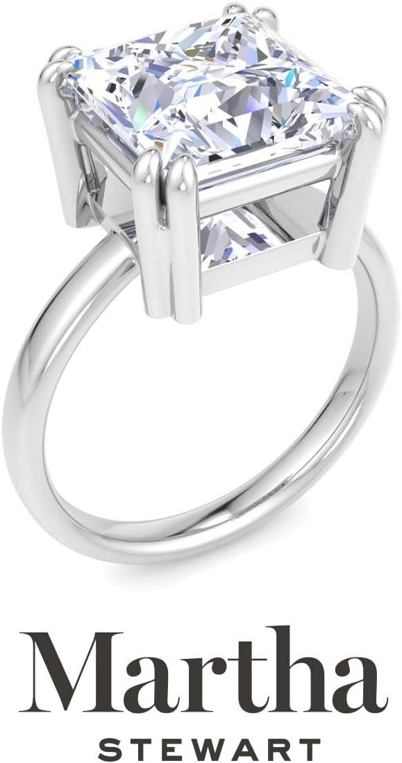 imageMartha Stewart Princess Cut Shape Lab Grown Diamond Solitaire Ring Diamond Engagement Ring in 14 Karat Goldwhitegold