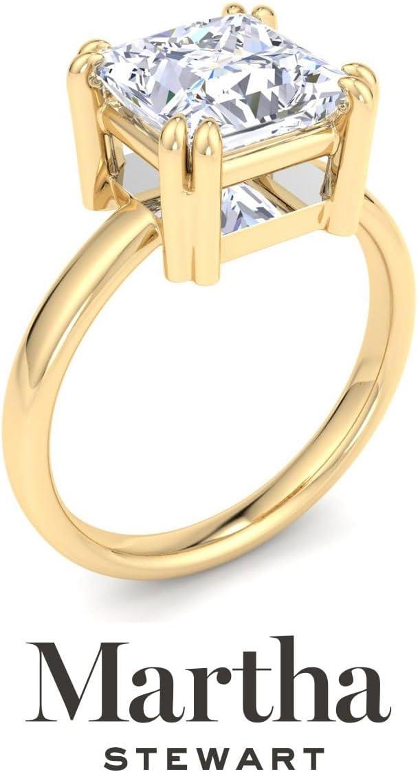 imageMartha Stewart Princess Cut Shape Lab Grown Diamond Solitaire Ring Diamond Engagement Ring in 14 Karat Goldyellowgold
