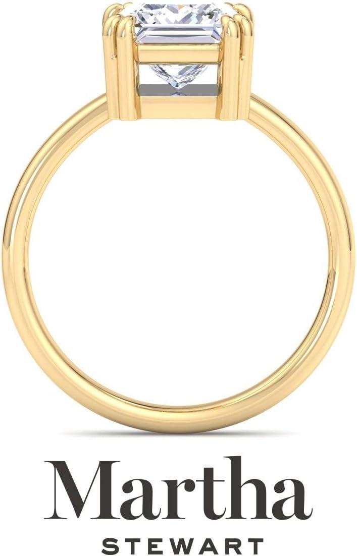 imageMartha Stewart Princess Cut Shape Lab Grown Diamond Solitaire Ring Diamond Engagement Ring in 14 Karat Goldyellowgold