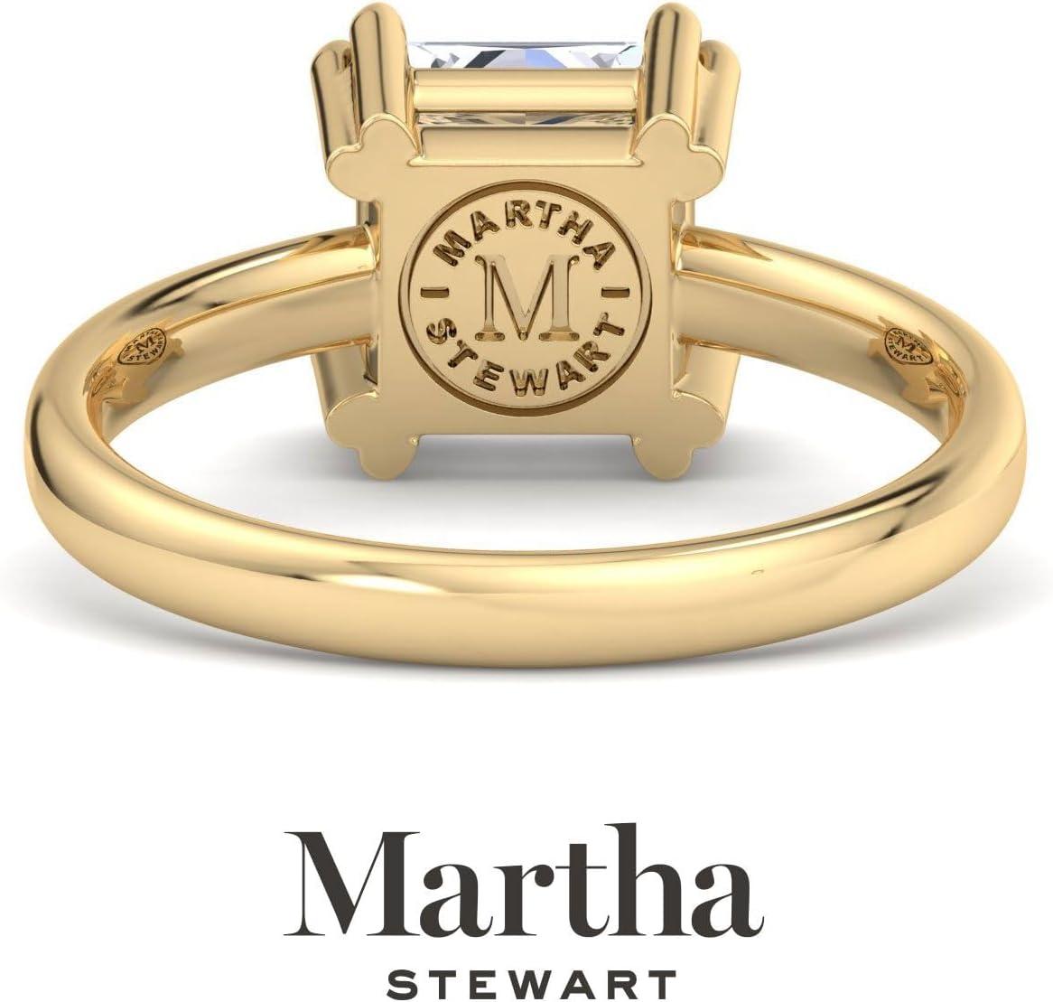 imageMartha Stewart Princess Cut Shape Lab Grown Diamond Solitaire Ring Diamond Engagement Ring in 14 Karat Goldyellowgold