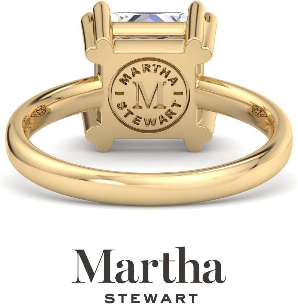 imageMartha Stewart Princess Cut Shape Lab Grown Diamond Solitaire Ring Diamond Engagement Ring in 14 Karat Goldyellowgold