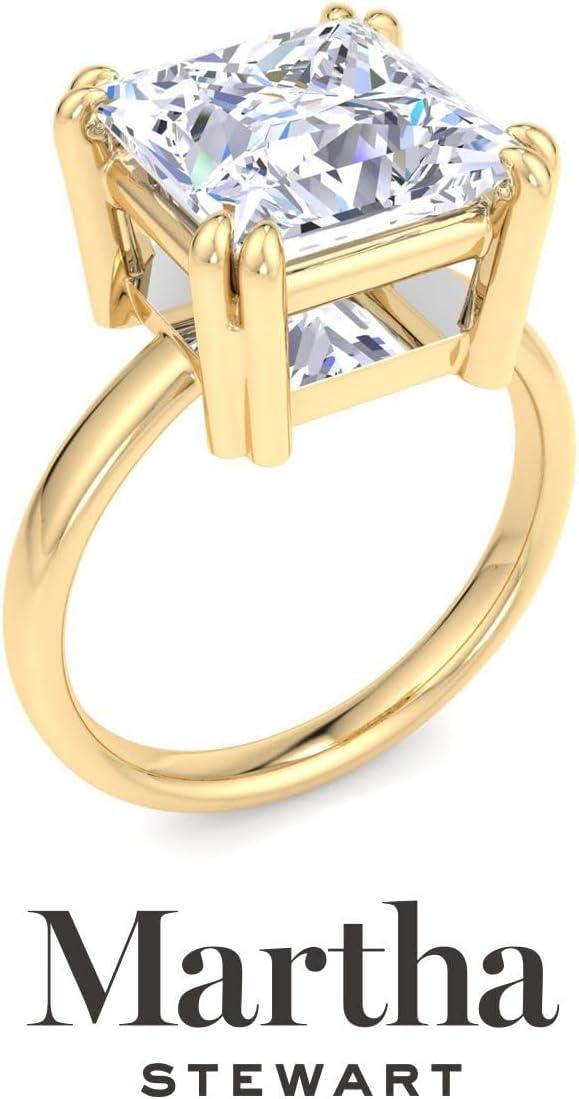 imageMartha Stewart Princess Cut Shape Lab Grown Diamond Solitaire Ring Diamond Engagement Ring in 14 Karat Goldyellowgold