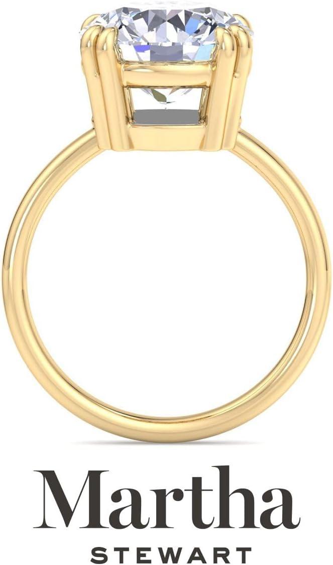 imageMartha Stewart Round Shape Lab Grown Diamond Solitaire Ring Diamond Engagement Ring in 14 Karat Gold For Womenyellowgold