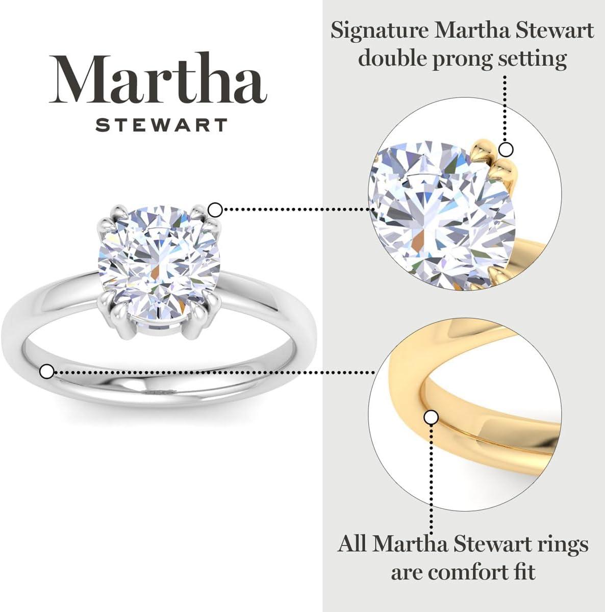 imageMartha Stewart Round Shape Lab Grown Diamond Solitaire Ring Diamond Engagement Ring in 14 Karat Gold For Womenyellowgold