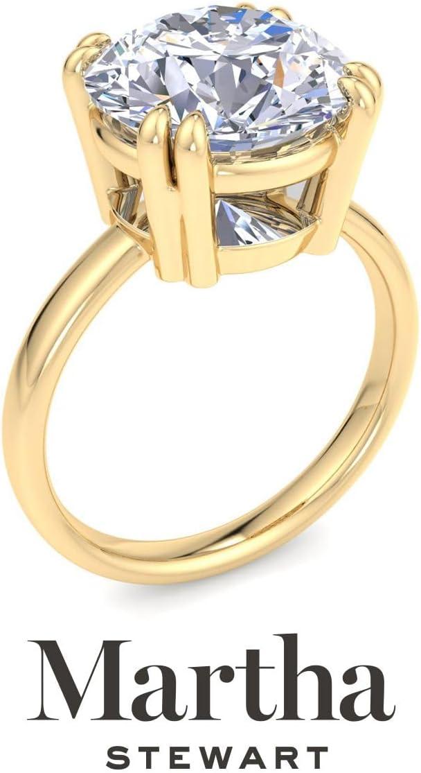 imageMartha Stewart Round Shape Lab Grown Diamond Solitaire Ring Diamond Engagement Ring in 14 Karat Gold For Womenyellowgold