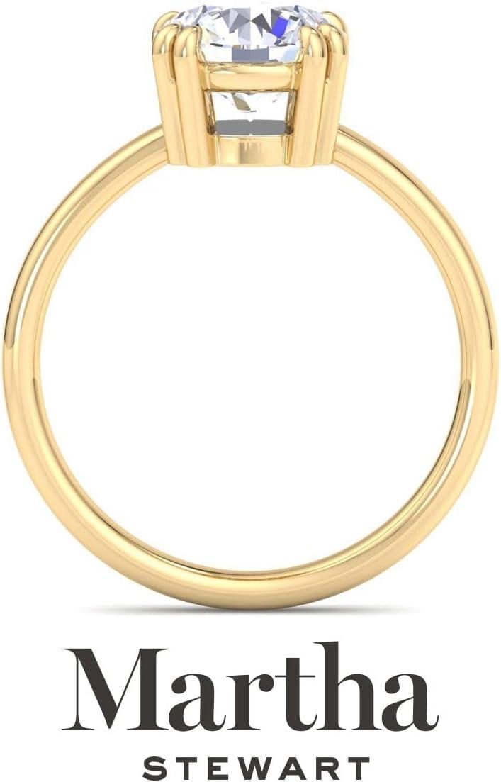 imageMartha Stewart Round Shape Lab Grown Diamond Solitaire Ring Diamond Engagement Ring in 14 Karat Gold For Womenyellowgold