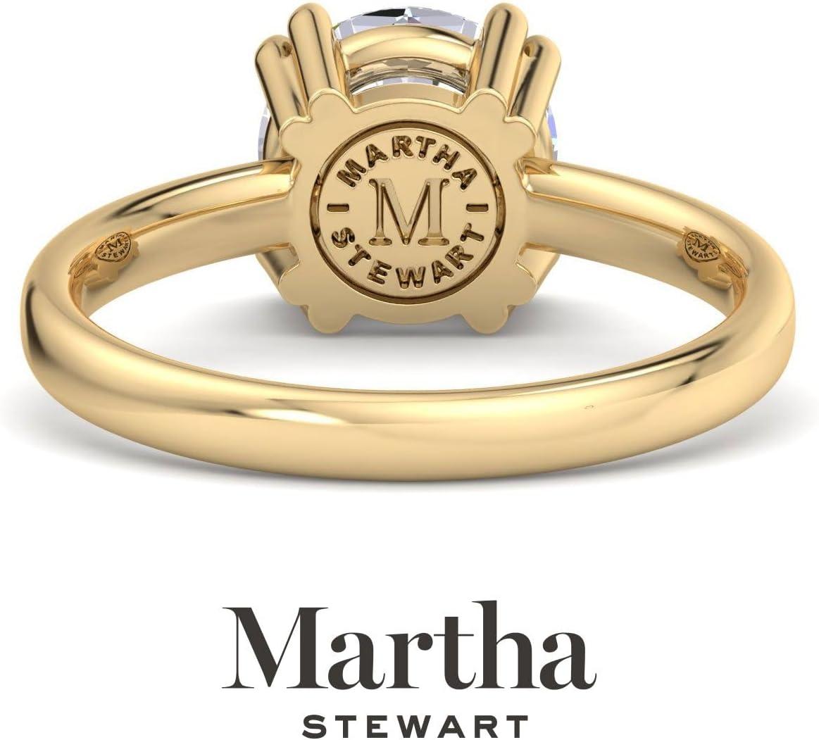 imageMartha Stewart Round Shape Lab Grown Diamond Solitaire Ring Diamond Engagement Ring in 14 Karat Gold For Womenyellowgold