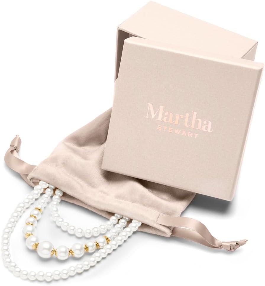 imageMartha Stewart Traditional Three Strand Pearl Necklace In Gold For Women
