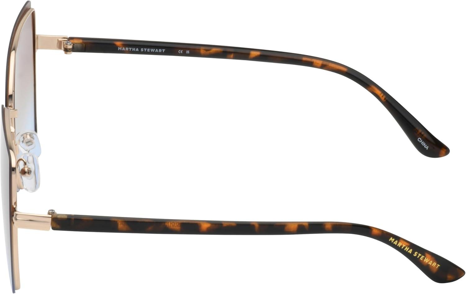 imageMartha Stewart Women Cat Eye SunglassesGold Tortoise