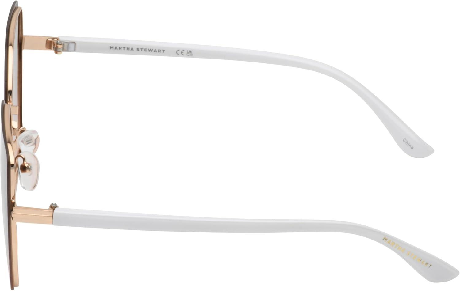 imageMartha Stewart Women Cat Eye SunglassesRose Gold White
