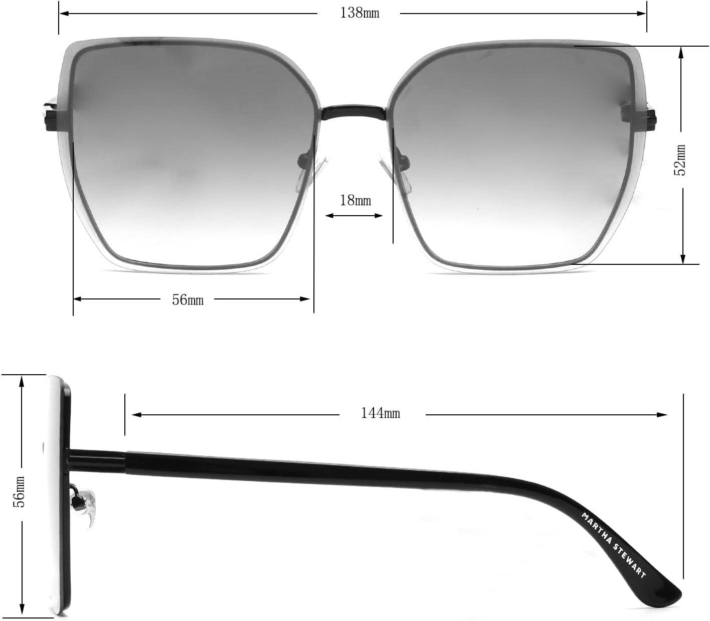 imageMartha Stewart Women Cat Eye SunglassesRose Gold White