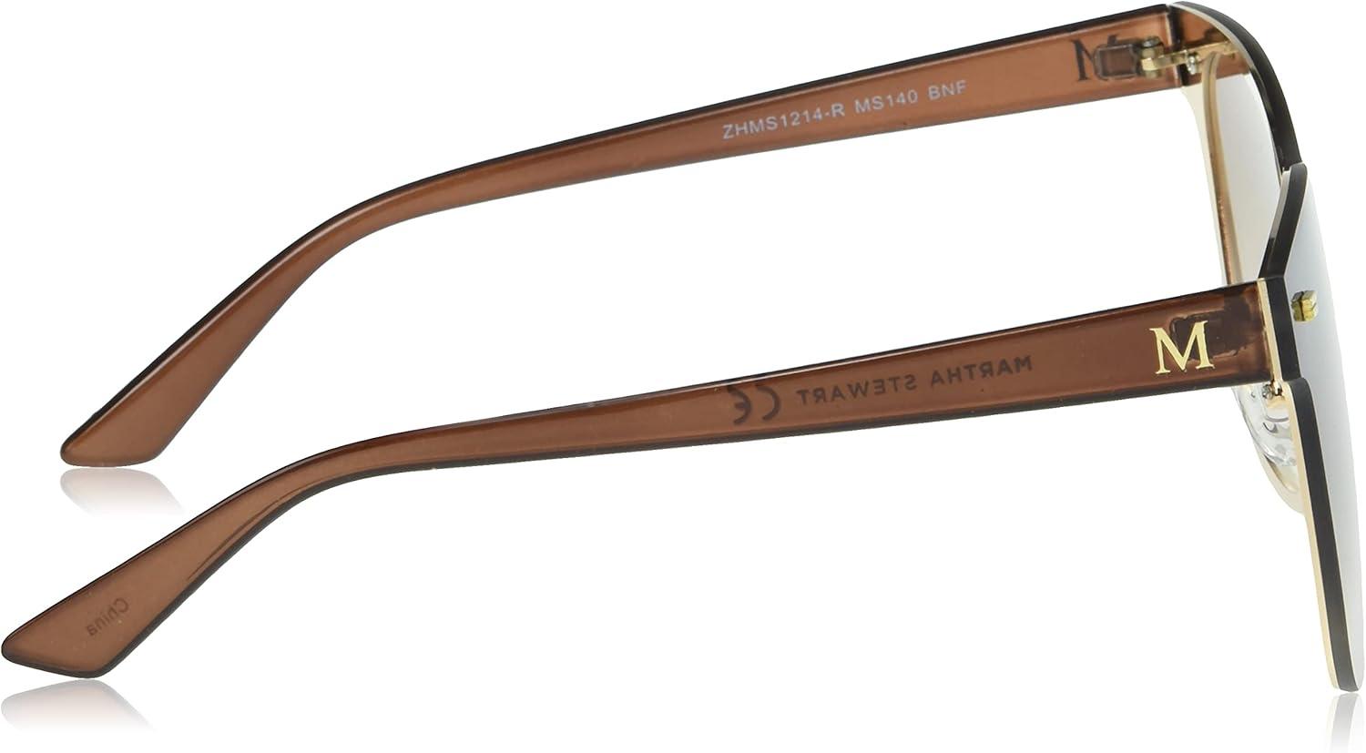 imageMartha Stewart Women Retro Metal Protective SunglassesBrown Fade