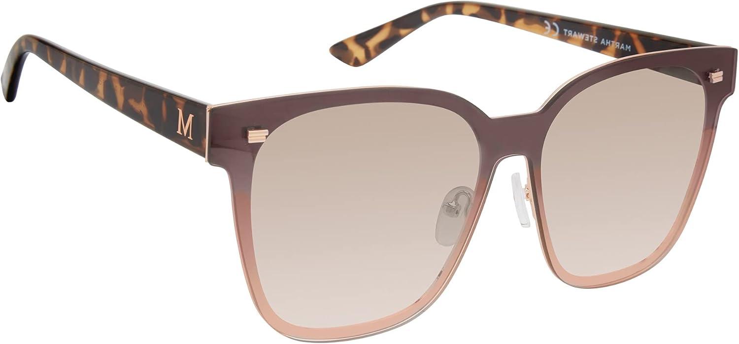imageMartha Stewart Women Retro Metal Protective SunglassesRose Fade