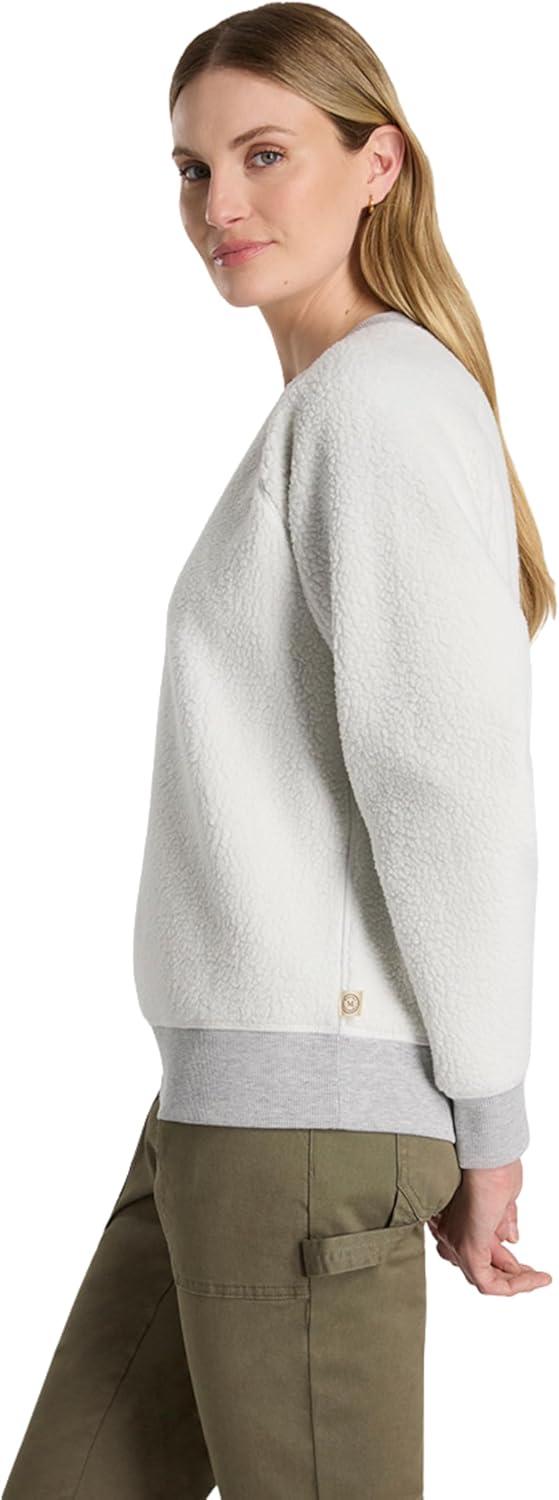 imageMartha Stewart Womens Essential Sweatshirt Comfy Crewneck Pullover Ladies Casual Top Basic ClothingOffwhite